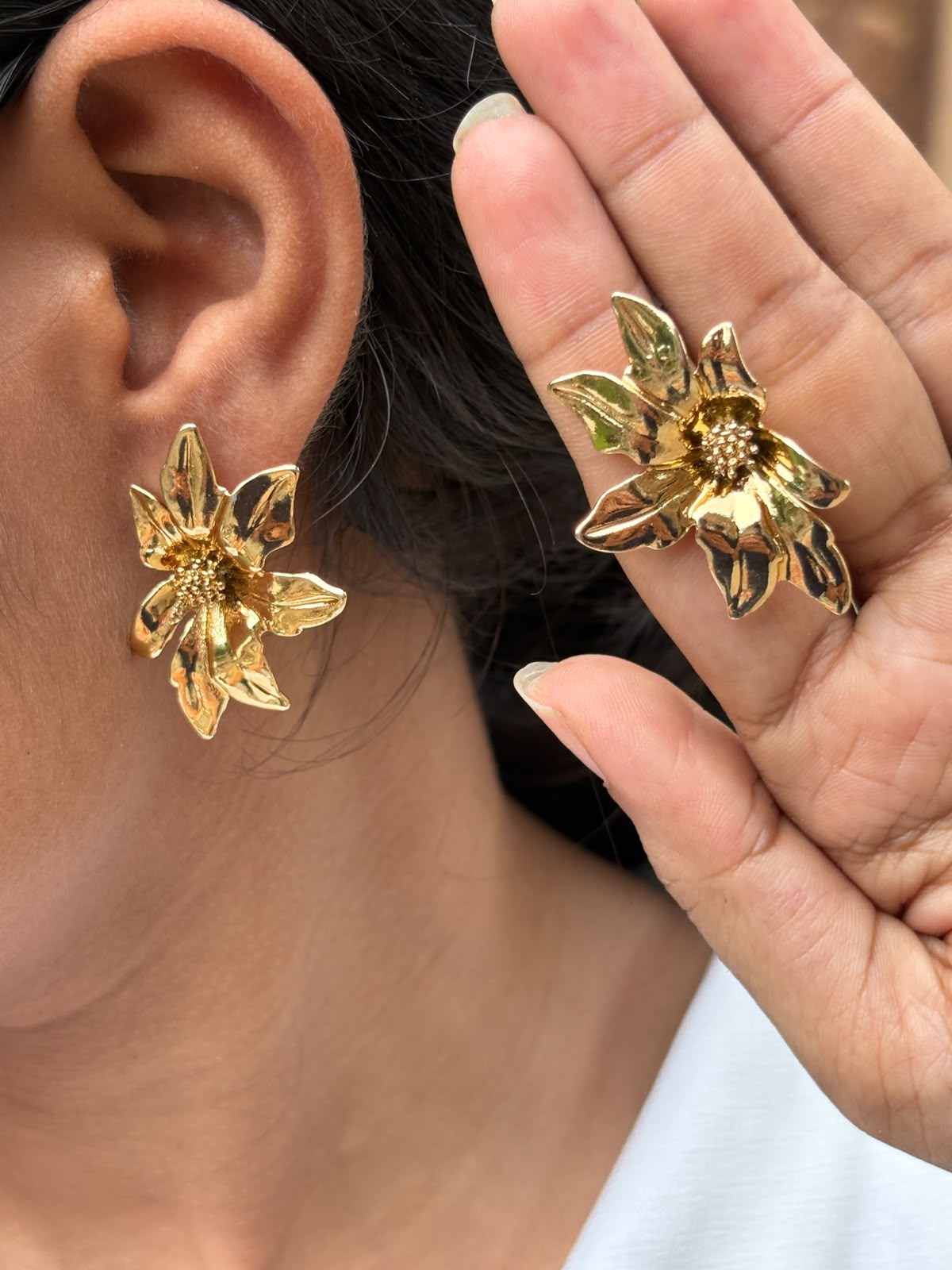 Tara Rose Gold Starburst Dangles